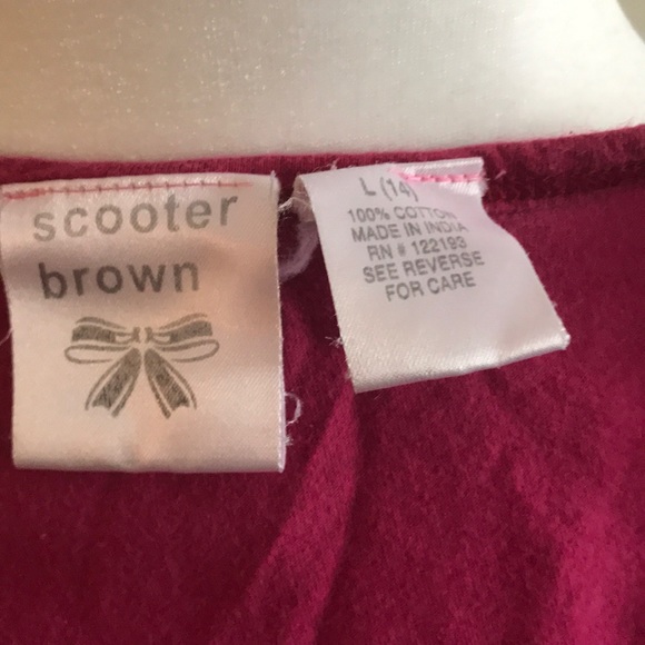 Scooter Brown Shirts & Tops 2 Or 312 Scooter Brown Pink Shirt